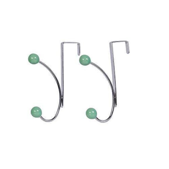4/$14 Elegant Home Fashions Over the Door Hooks (Teal) 4 packs 8 hooks NEW! - Picture 3 of 5